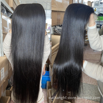 Wholesale virgin hair vendors raw remy peruvian hair lace frontal pre pluck lace wig human hair wigs straight lace wigs